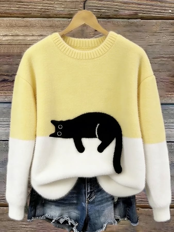 Luna | Women's Cat Print Sweatshirt