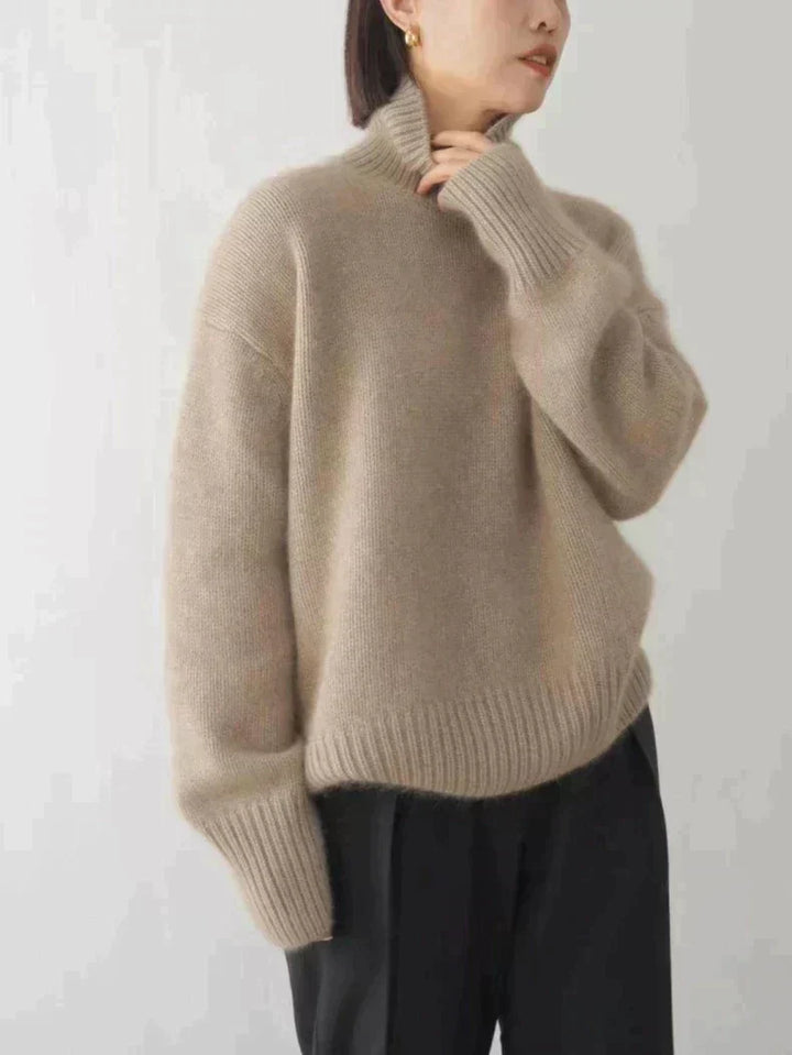 Isabella | Cashmere High Neck Sweater