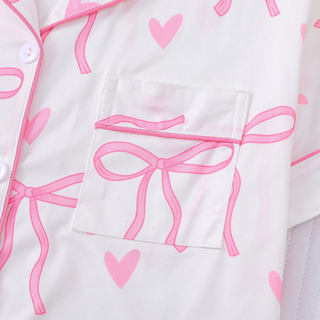 SHAKILA™ - Casual Crop Shirt and Short Pajama Set