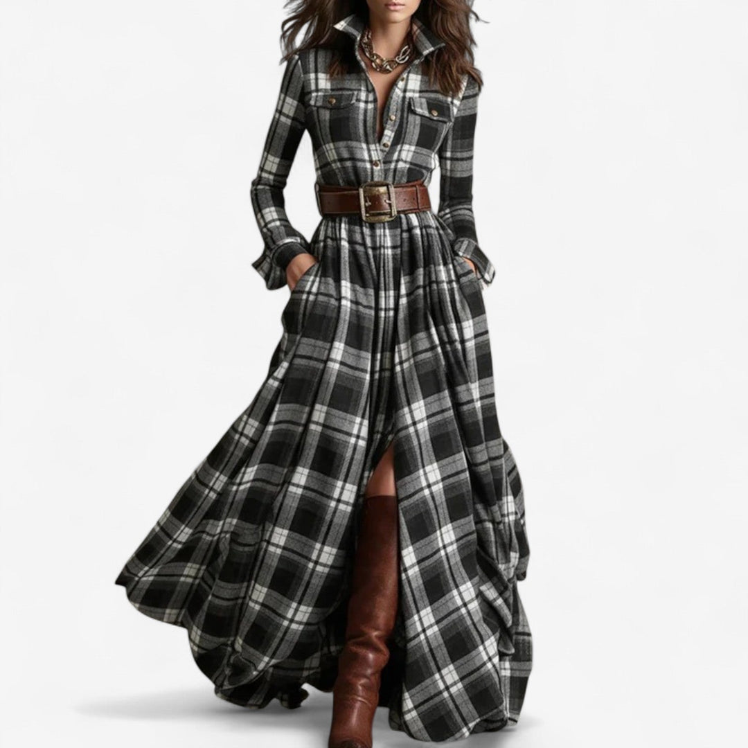 Abigail™ Maxi Dress with Timeless Check Pattern