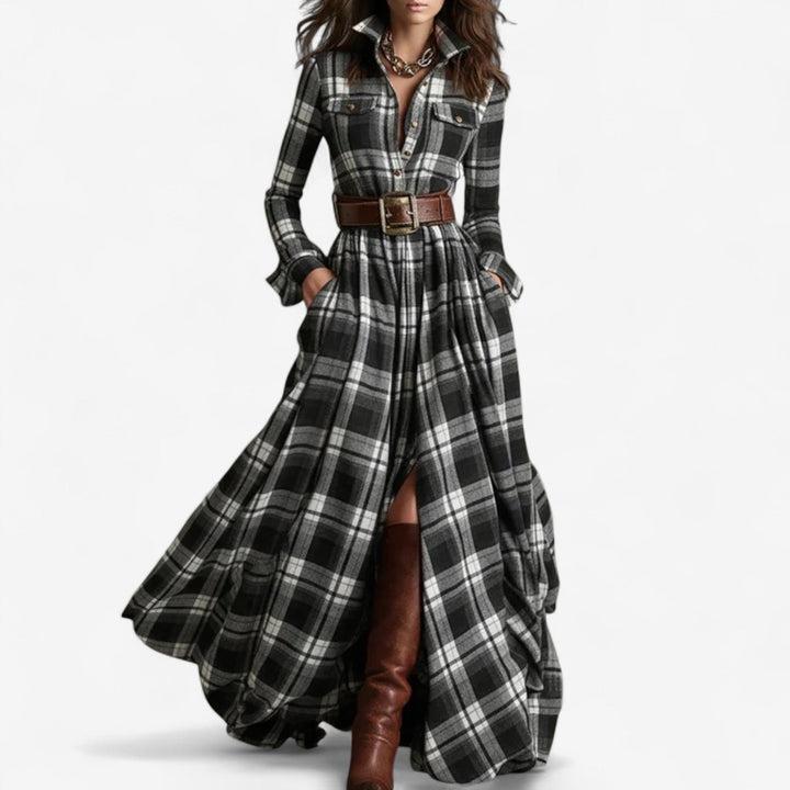 Abigail™ Maxi Dress with Timeless Check Pattern