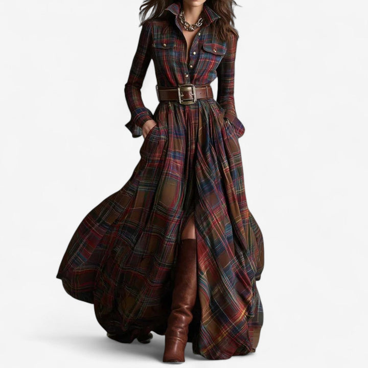 Abigail™ Maxi Dress with Timeless Check Pattern