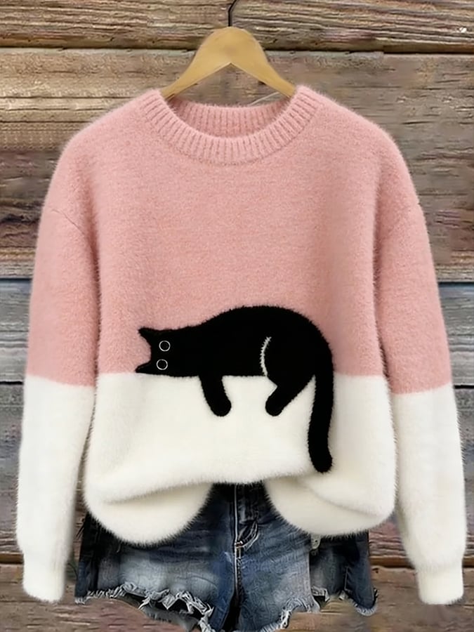 Luna | Women's Cat Print Sweatshirt