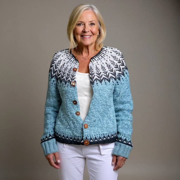 Richard & Helen - Retro Icelandic Wool Cardigan